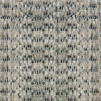 Woven moiré fabric texture, beige and blue, with a tight horizontal weave and raised nubby surface; Arketipo collection code 110630007452.